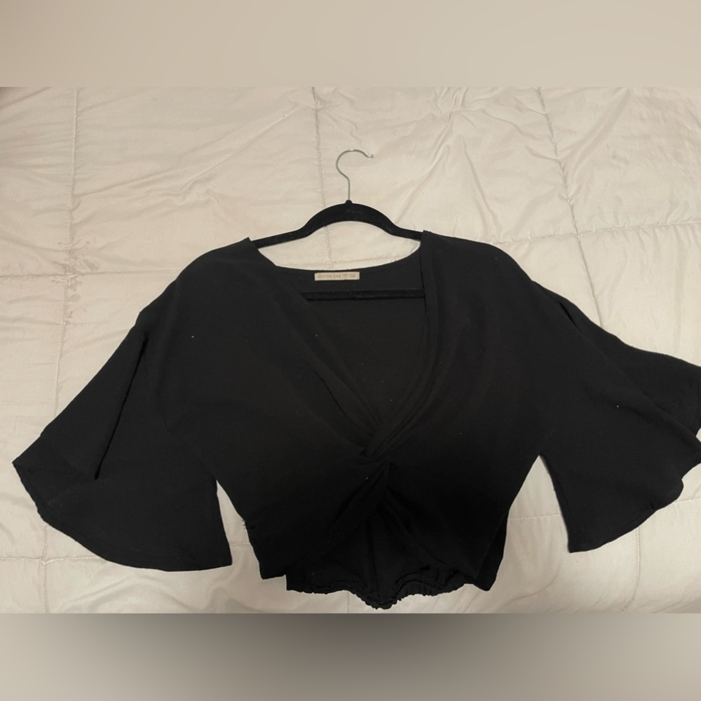 Flattering black blouse